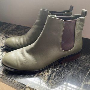 Cole Haan Green Ankle Chelsea Boots, Size 10